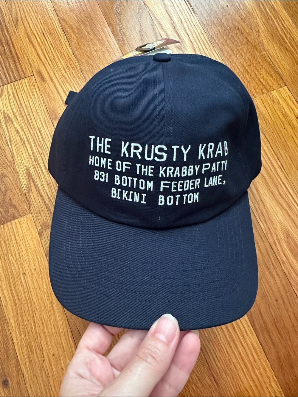 Cactus Plant Flea Market x Uniqlo Krusty Krab Navy Baseball Cap NWT - Picture 1 of 3